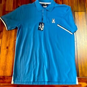 Psycho Bunny NWT Men’s polo shirt size 7 UK Blue